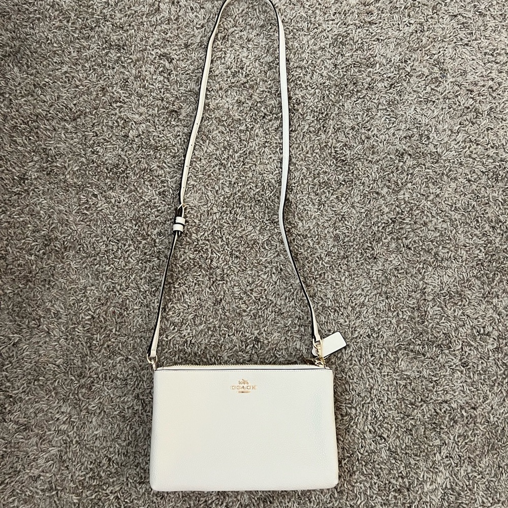 Coach white crossbody bag